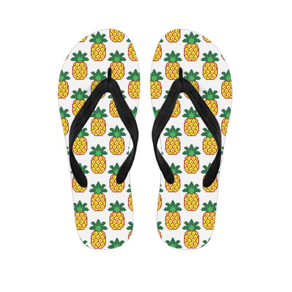 Pixel Pineapple Pattern Print Flip Flops