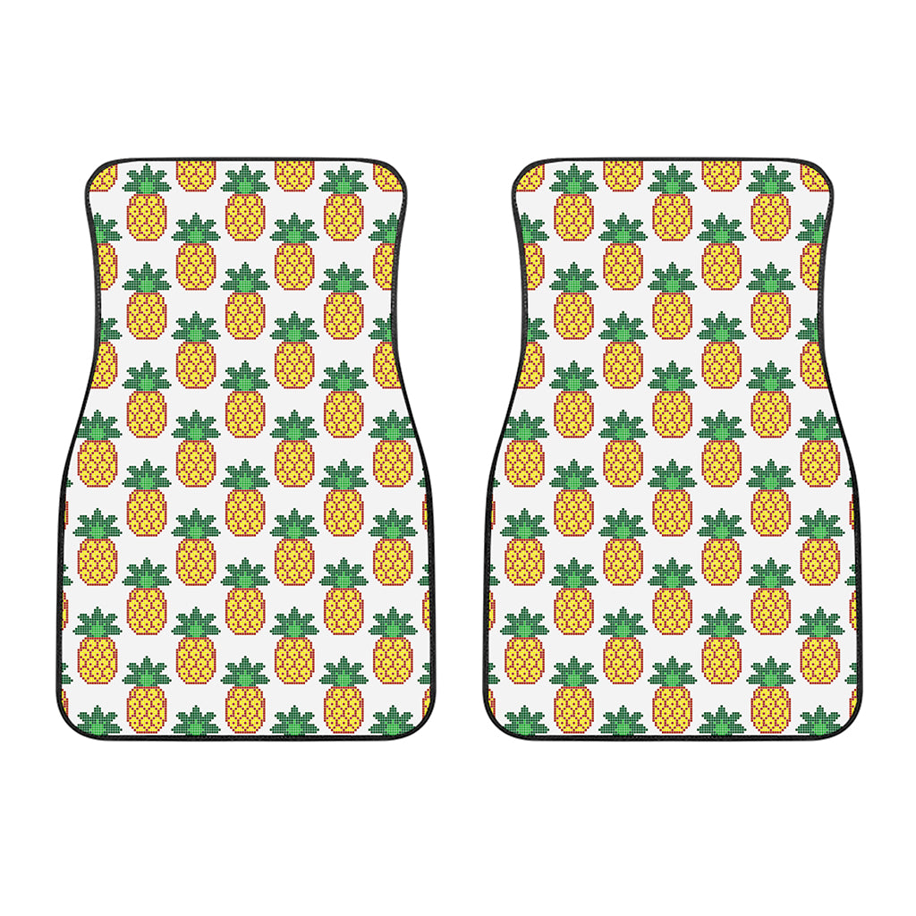 Pixel Pineapple Pattern Print Front Car Floor Mats