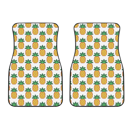Pixel Pineapple Pattern Print Front Car Floor Mats
