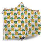 Pixel Pineapple Pattern Print Hooded Blanket