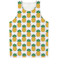 Pixel Pineapple Pattern Print Men's Tank Top