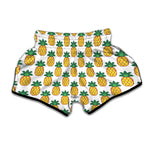 Pixel Pineapple Pattern Print Muay Thai Boxing Shorts