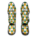 Pixel Pineapple Pattern Print Muay Thai Shin Guards