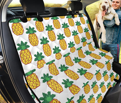 Pixel Pineapple Pattern Print Pet Car Back Seat Cover