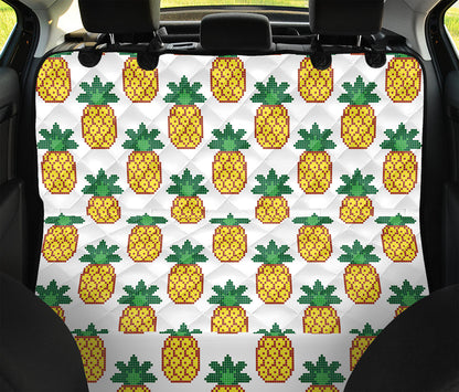 Pixel Pineapple Pattern Print Pet Car Back Seat Cover