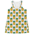 Pixel Pineapple Pattern Print Women's Racerback Tank Top