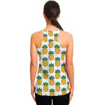 Pixel Pineapple Pattern Print Women's Racerback Tank Top