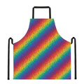 Pixel Rainbow Pattern Print Apron