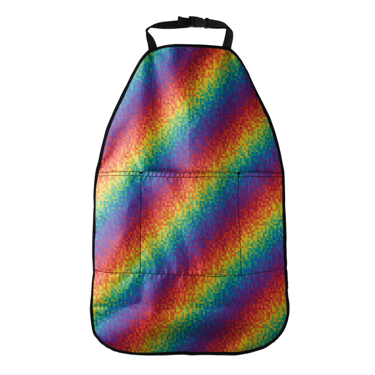 Pixel Rainbow Pattern Print Car Seat Organizers