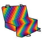 Pixel Rainbow Pattern Print Pet Car Back Seat Cover