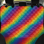 Pixel Rainbow Pattern Print Pet Car Back Seat Cover