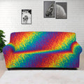 Pixel Rainbow Pattern Print Sofa Cover