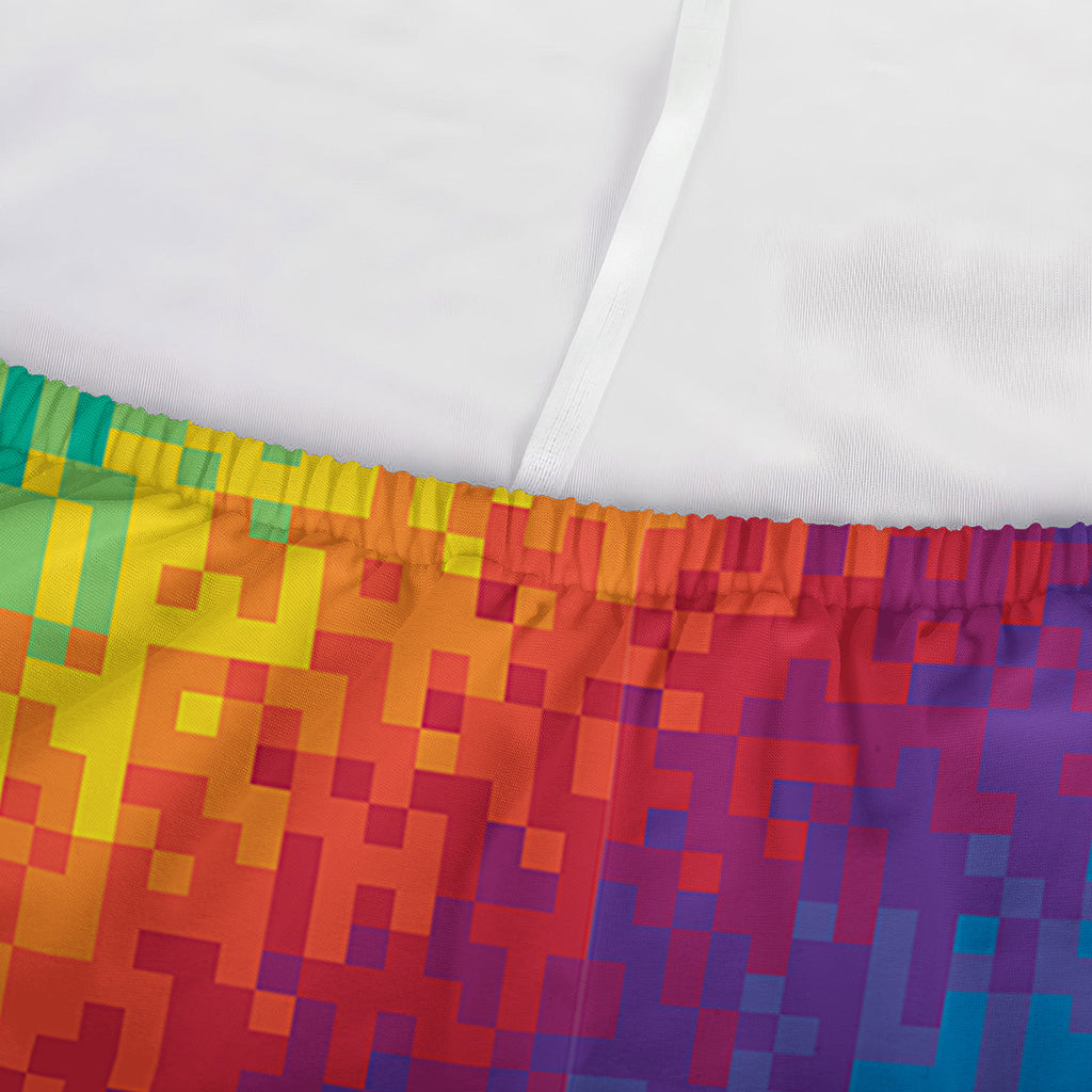 Pixel Rainbow Pattern Print Sofa Cover