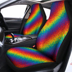 Pixel Rainbow Pattern Print Universal Fit Car Seat Covers
