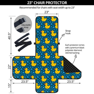 Pixel Rubber Duck Pattern Print Armchair Protector