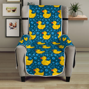 Pixel Rubber Duck Pattern Print Armchair Protector