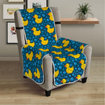 Pixel Rubber Duck Pattern Print Armchair Protector