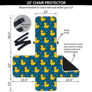 Pixel Rubber Duck Pattern Print Armchair Protector