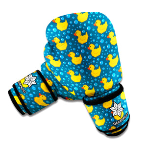 Pixel Rubber Duck Pattern Print Boxing Gloves