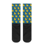 Pixel Rubber Duck Pattern Print Crew Socks