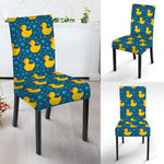 Pixel Rubber Duck Pattern Print Dining Chair Slipcover