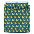 Pixel Rubber Duck Pattern Print Duvet Cover Bedding Set
