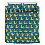 Pixel Rubber Duck Pattern Print Duvet Cover Bedding Set
