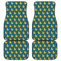 Pixel Rubber Duck Pattern Print Front and Back Car Floor Mats
