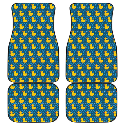 Pixel Rubber Duck Pattern Print Front and Back Car Floor Mats