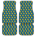 Pixel Rubber Duck Pattern Print Front and Back Car Floor Mats