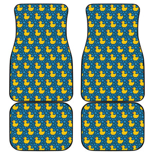 Pixel Rubber Duck Pattern Print Front and Back Car Floor Mats