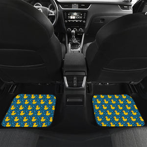 Pixel Rubber Duck Pattern Print Front and Back Car Floor Mats