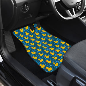 Pixel Rubber Duck Pattern Print Front and Back Car Floor Mats