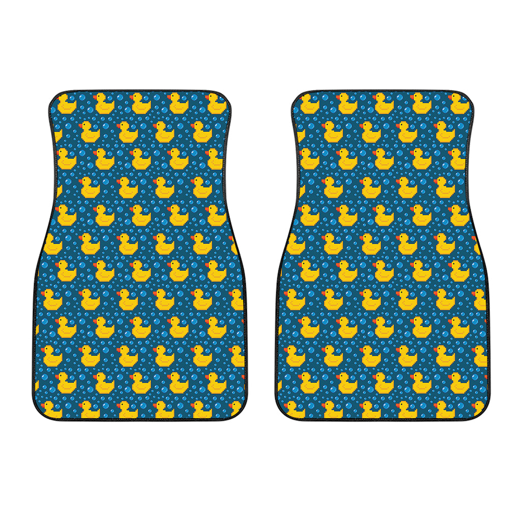 Pixel Rubber Duck Pattern Print Front Car Floor Mats