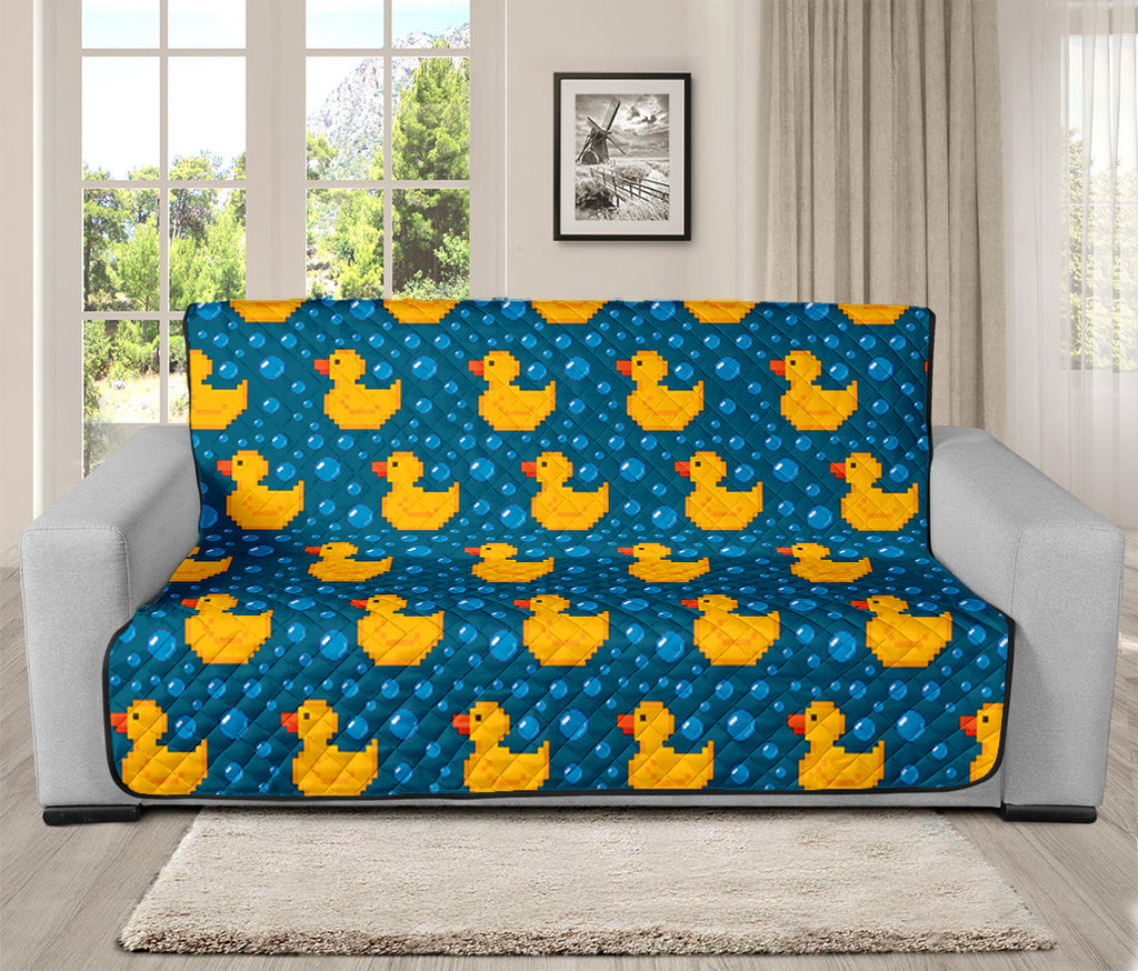 Pixel Rubber Duck Pattern Print Futon Protector