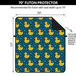 Pixel Rubber Duck Pattern Print Futon Protector