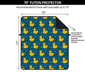 Pixel Rubber Duck Pattern Print Futon Protector