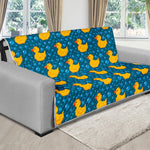 Pixel Rubber Duck Pattern Print Futon Protector