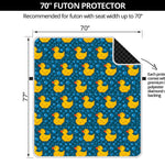 Pixel Rubber Duck Pattern Print Futon Protector