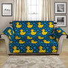 Pixel Rubber Duck Pattern Print Loveseat Protector