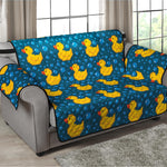 Pixel Rubber Duck Pattern Print Loveseat Protector