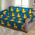 Pixel Rubber Duck Pattern Print Loveseat Protector