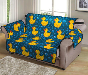 Pixel Rubber Duck Pattern Print Loveseat Protector