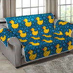 Pixel Rubber Duck Pattern Print Loveseat Protector