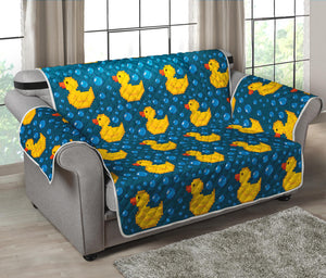 Pixel Rubber Duck Pattern Print Loveseat Protector