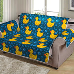 Pixel Rubber Duck Pattern Print Loveseat Protector