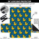 Pixel Rubber Duck Pattern Print Loveseat Protector