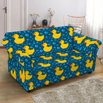 Pixel Rubber Duck Pattern Print Loveseat Slipcover