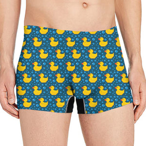 Pixel Rubber Duck Pattern Print Men's Boxer Briefs