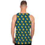 Pixel Rubber Duck Pattern Print Men's Tank Top